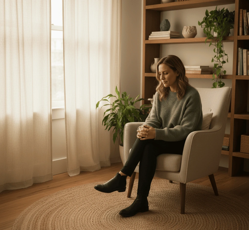 Person in peaceful contemplation