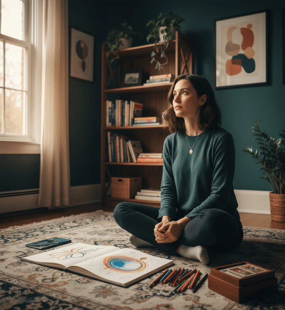 Person in deep contemplation