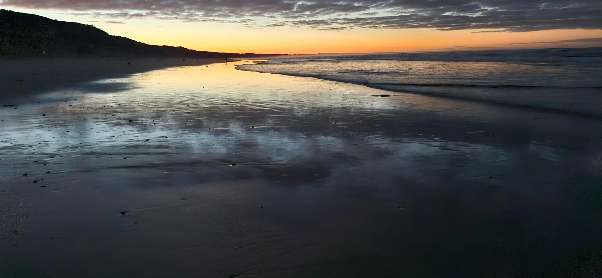 Peaceful coastal sunset